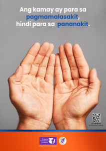 Poster: Ang Kamay Ay Para Sa Pagmamalasakit, Hindi Para Sa Pananakit